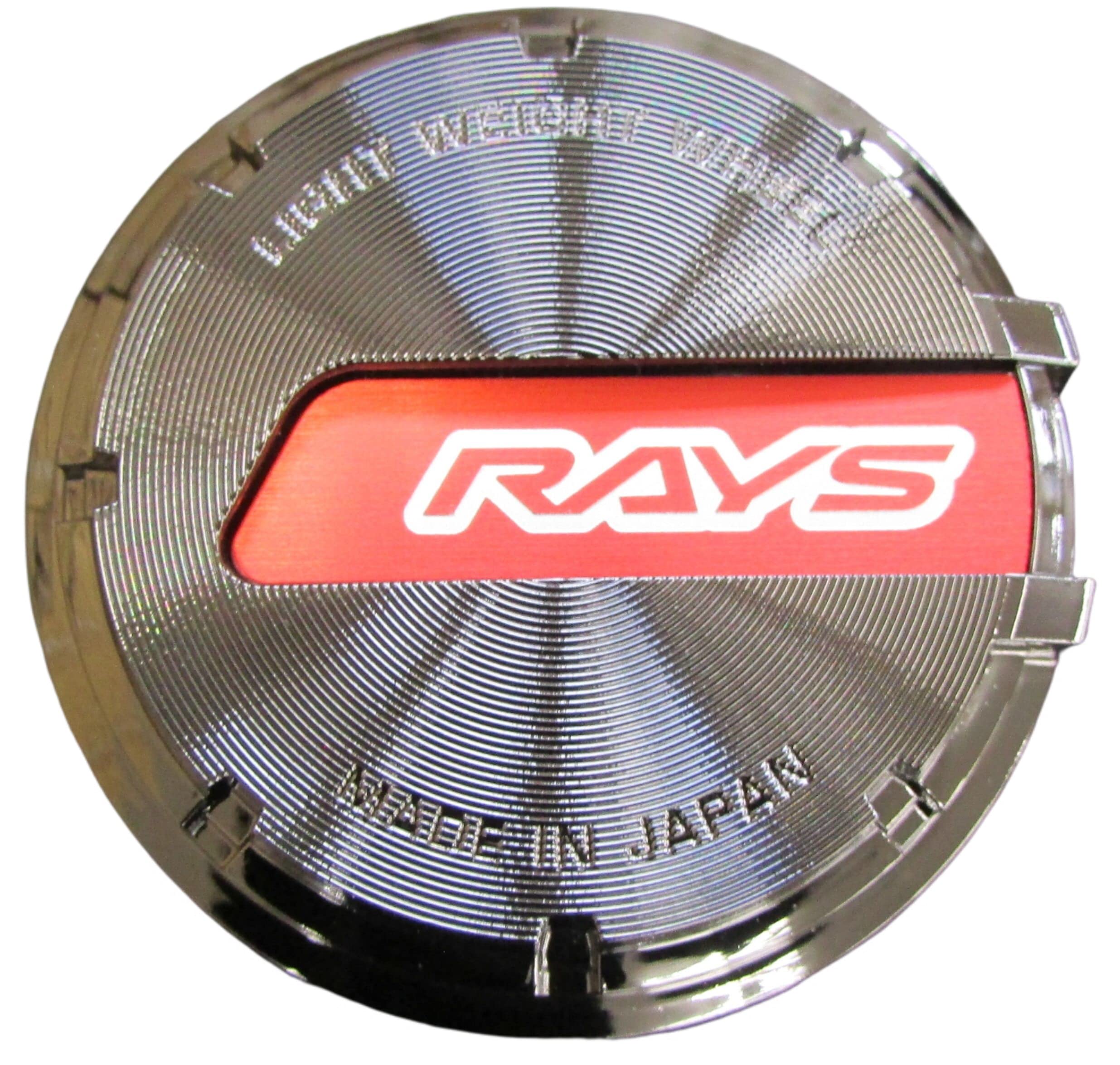[RAYS] Center Cap Set Gram Lights BK Chrome/Red Set of