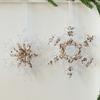 Gold Sequin Snowflake Ice Strip Pendants  Holiday Party Supplies