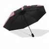 Hello Kitty, Sanrio Automatic Open/Close Umbrella Cute Umbrella with Cute Design, Portable 3 Fold Compact Umbrella for Men & Women, Hallowee