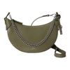 Polo ID Leather Crescent Crossbody Bag Women Bags Green 428977210006