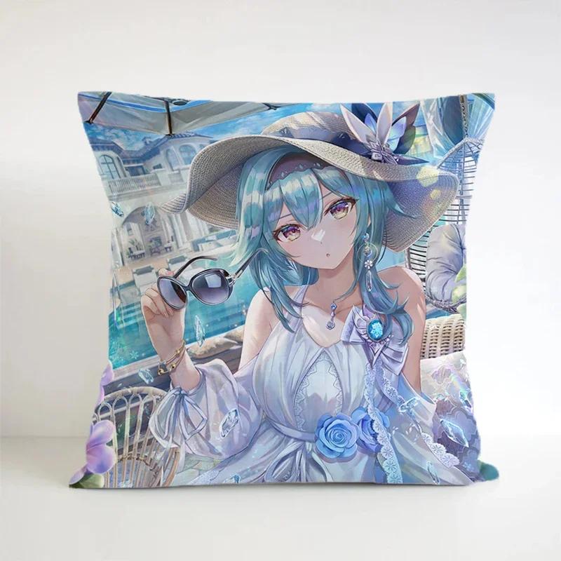 Genshin Impact Pillowcase Decorative Pillows For Sofa Gift Pillow Cover Square Cushion Covers Cushions