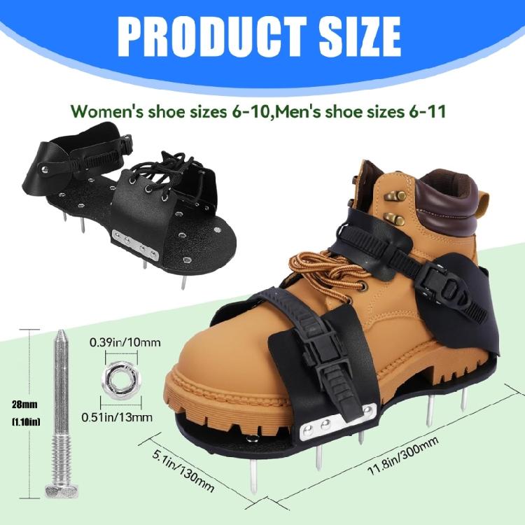 No Heavy Equipment Needed Aerating Shoes For Healthier Greener Grass Epoxy Floors 13 Nylon Spikes Effortlessly Aeration
