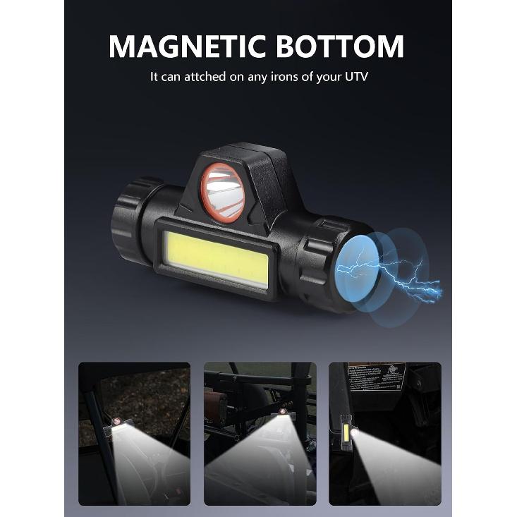 UTV Interior Dome Light, 1.25'-2.0' Roll Bar Mount Overhead Roof Light, LED, 1Pc, Powersports Accessory Light, Compatible With Polaris RZR Ranger Can