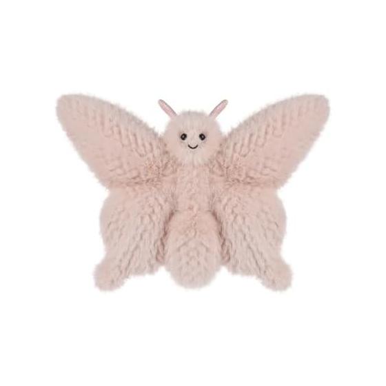 Apricot Lamb Elegant Pink Butterfly Plush Toy, Soft, Cute, Fluffy, 24cm