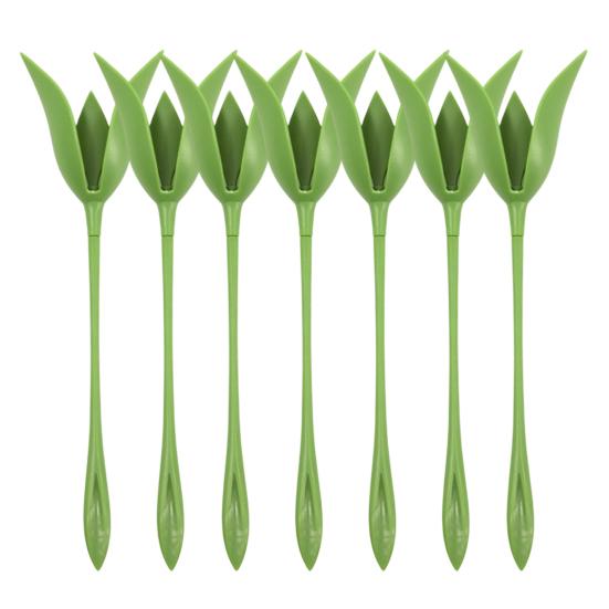 4/5/6/7/10/15/20/30 Stück Rosen-Serviettenhalter Grüner Stiel Blume Serviettenhalter für Abendessen Hochzeitsfeier Hotel Restaurant Esstischdekoration