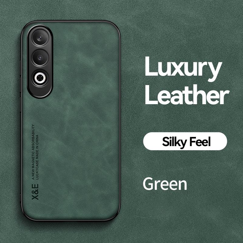 

Роскошный чехол KEYSION из искусственной кожи в стиле ретро для OnePlus Nord CE 4 5G, мягкий силикон + противоударная задняя крышка для телефона из поликарбоната для OnePlus 1 + Ace 3V for Nord CE 4 зелёный