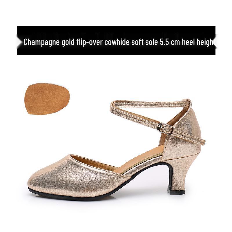 Women's Soft Sole Square Dance Shoes - High or Low Heel for Modern & Cha Cha Dance