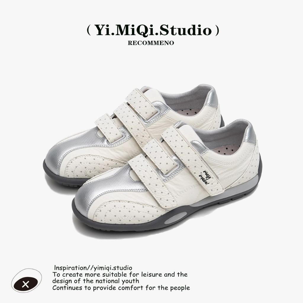 Shoes women's 2025 autumn new Velcro casual shoes flat-soled lightweight sports shoes versatile thick-soled Dexun shoes