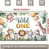 2D Wild One First Birthday Backdrop Woodland Animal Photoshoot Background