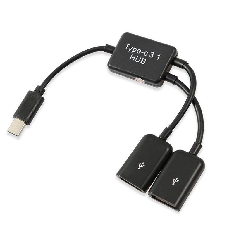 Cablu Micro USB/Tip C la Hub cu Port Dual, Splitter în Y pentru Adaptor Tabletă PC Android