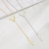 V Shaped Necklace with Bar for Women Stainless Steel Gold Chain Necklaces Party Jewelry Gifts
