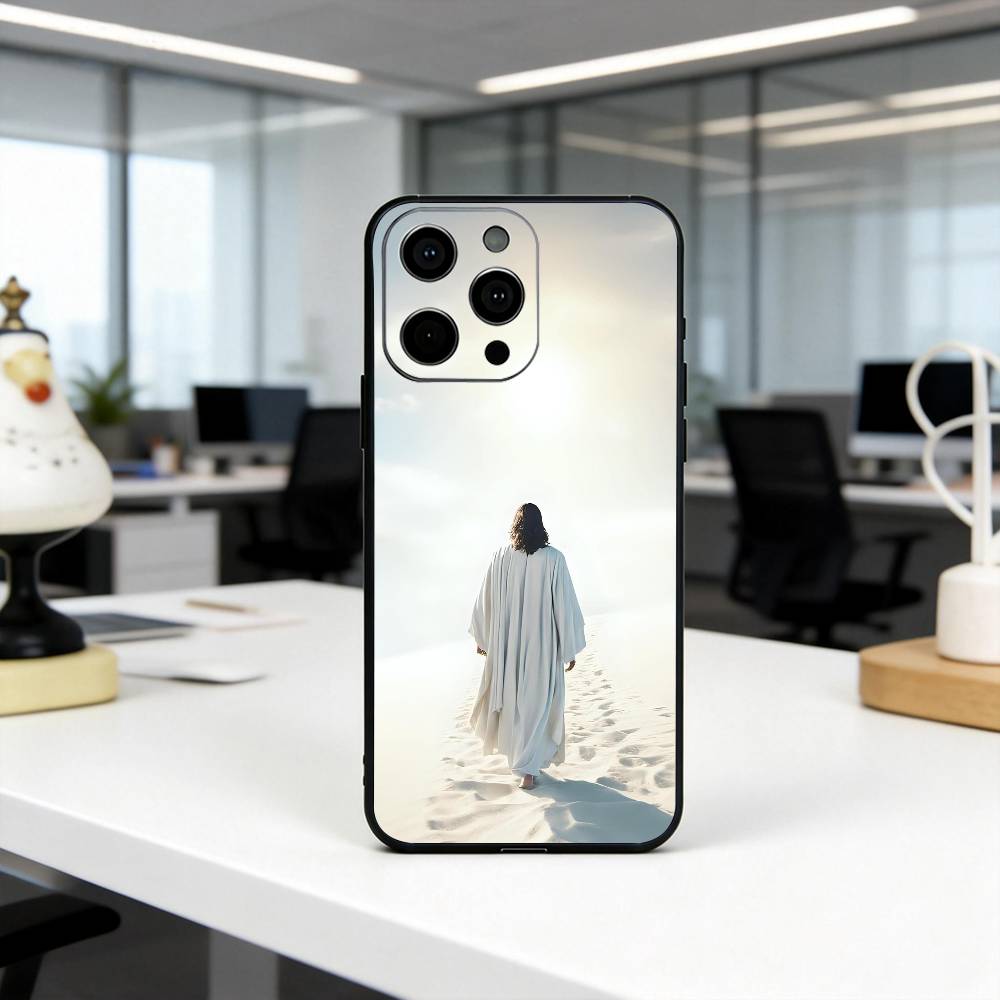 Holy J-Jesus C-Christ JC Phone Case For iPhone 17, 16,15,14,13,12,11 Plus,Pro Max, Others Soft Black Cover