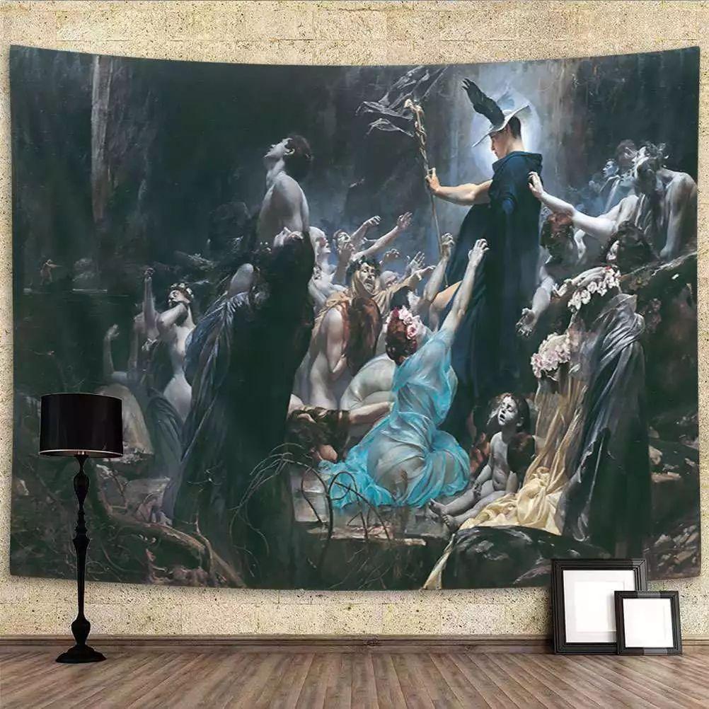 Tapestry medieval Greek mythological art 75x100