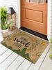 1pc Entrance Doormat, Dirt Resistant Door Mat, Room Decor, Indoor Outdoor Entrance Mat, Non-Slip Area Mat, Bathroom Mat Carpet