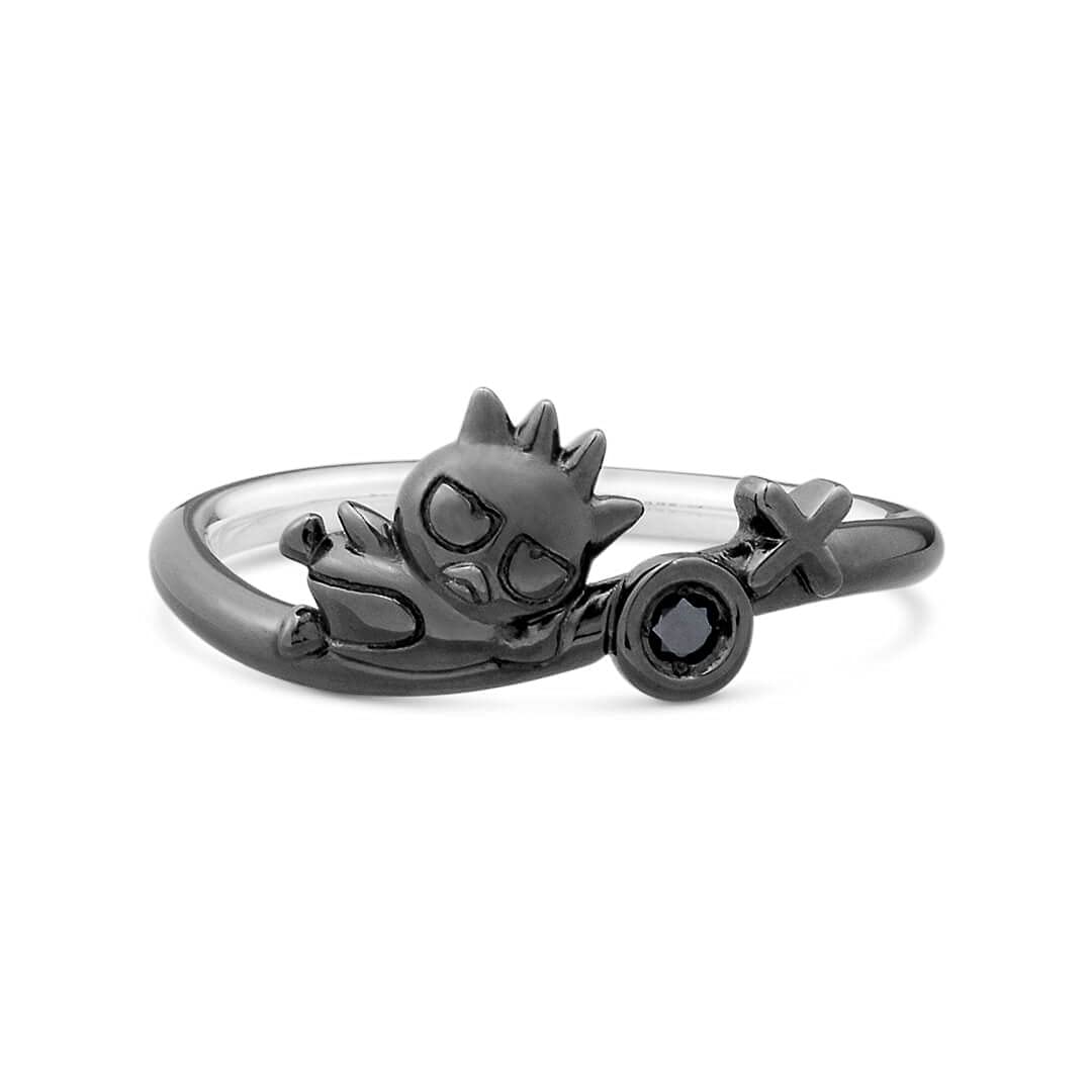 

Sanrio Bad Goods Ring BAD Ring Silver Accessories Present [U-Treasure] Badtz-Maru BADTZ-MARU (Black Coating) Women s (No. 13)