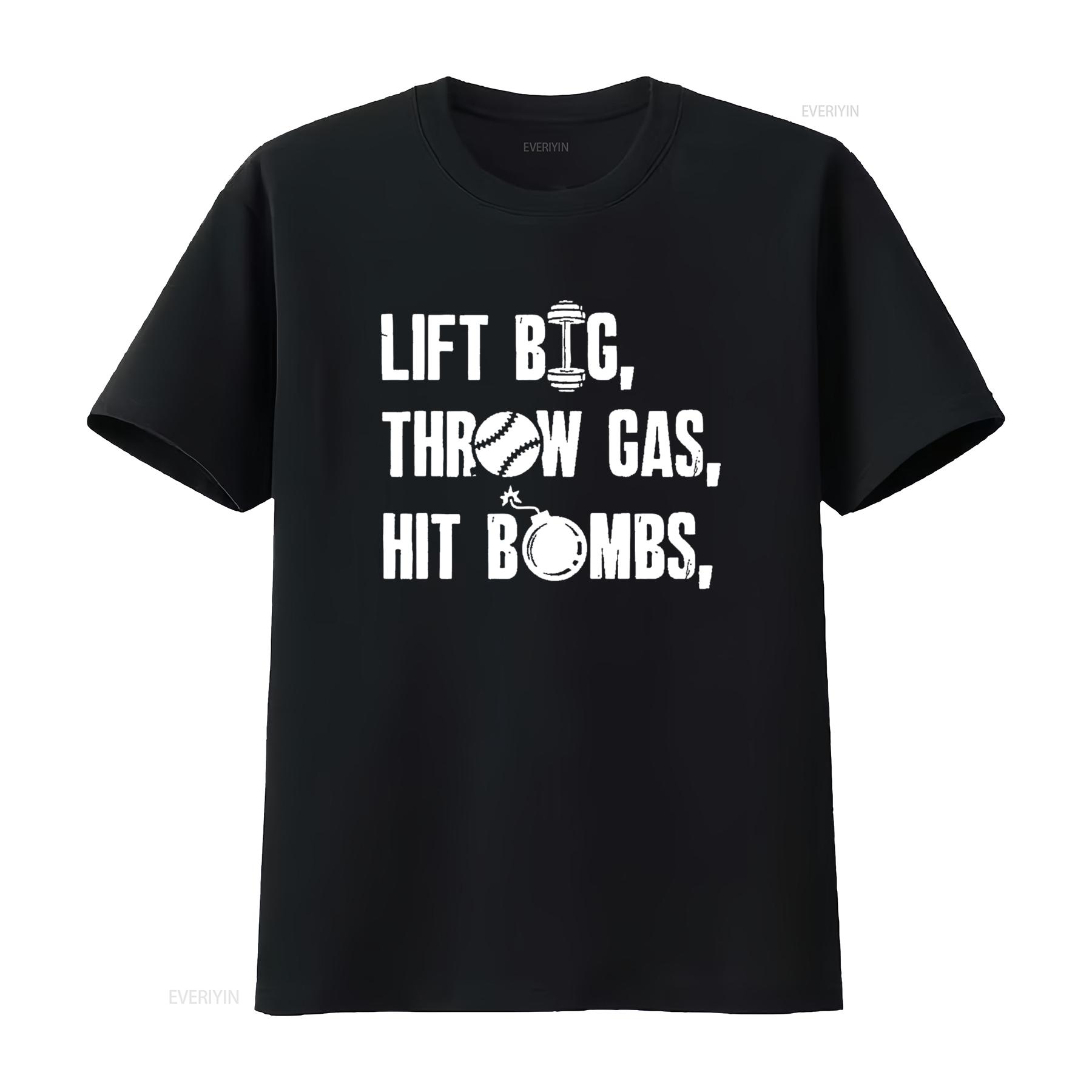 

Mens Lift Big Throw Gas Hit Bombs Cool Saying T Shirt Black X Large vintage Washed Soft Comfortable Top For Everyday Wear 4XL