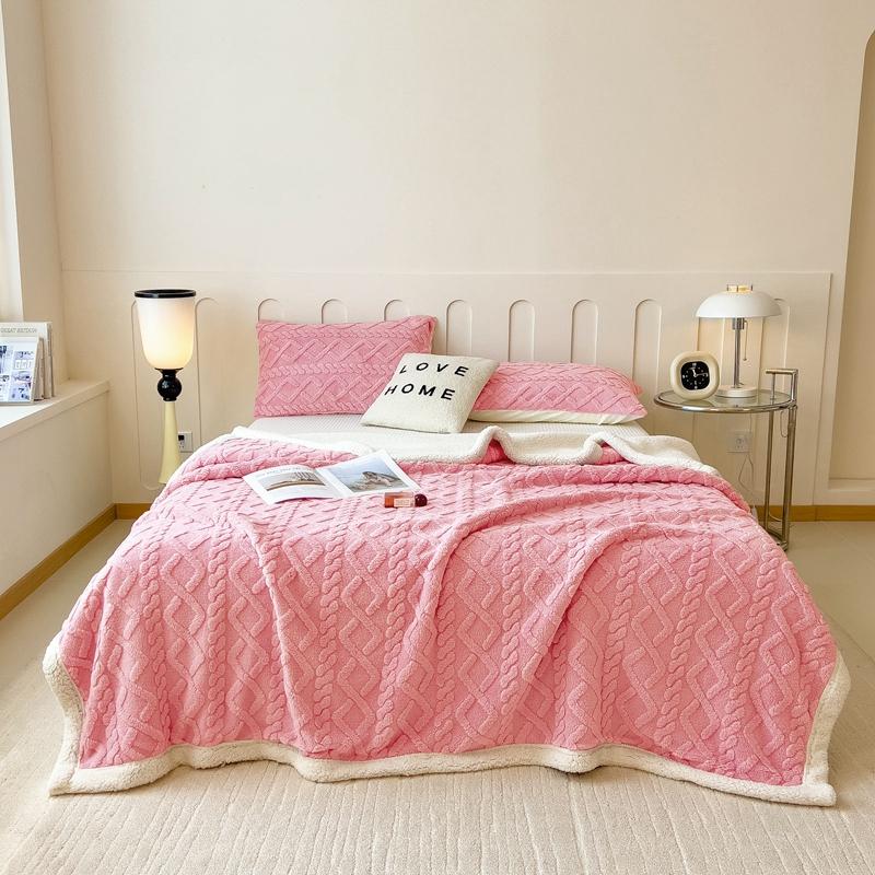 Super Soft Throw Blanket Premium Flannel Fleece 3D Jacquard Lightweight Bed Blanket Fluffy Cozy Blanket for Couch, Sofa, Chair