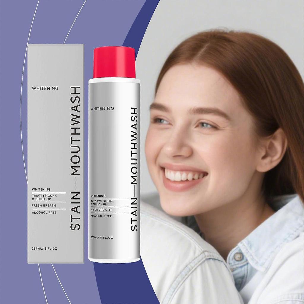 2x Bain de Bouche Blanchissant Taches Chaudes, Bain de Bouche Anti-Tartre pour une Haleine Fraîche, Bain de Bouche au Peroxyde d'Hydrogène pour Favoriser des Dents Plus Blanches, Bain de Bouche au Peroxyde.