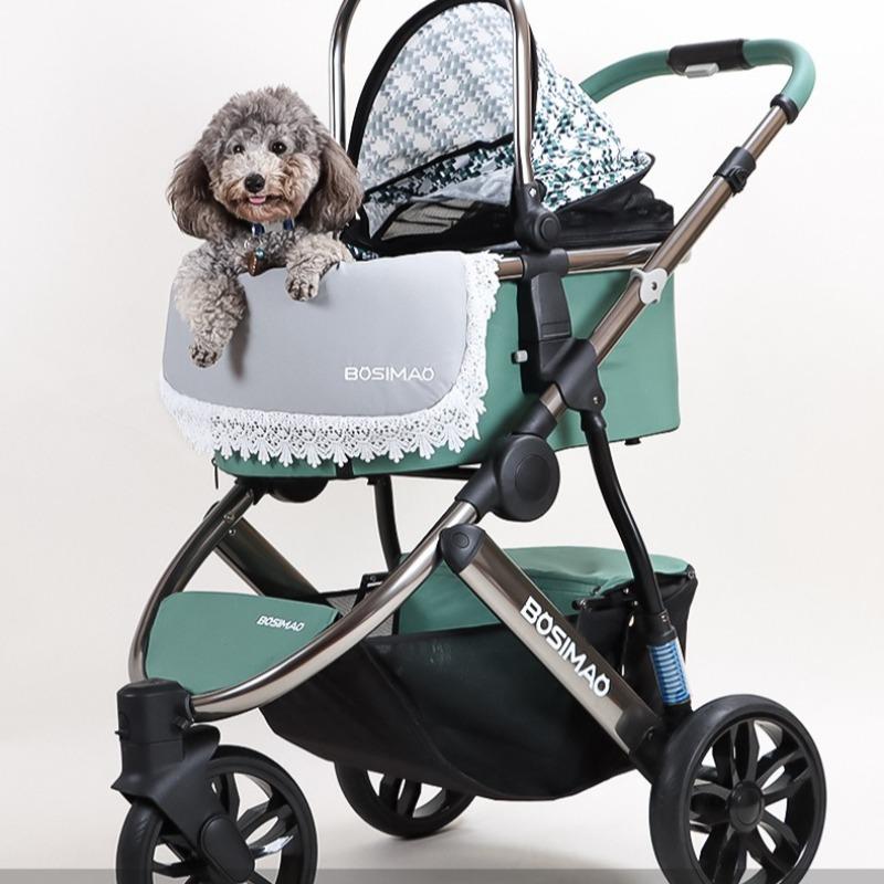 New Pet Stroller Anti-dirty Mat Cat and Dog Stroller Inner Liner Dog Small Stroller Lace Edge Mat Pet Supplies