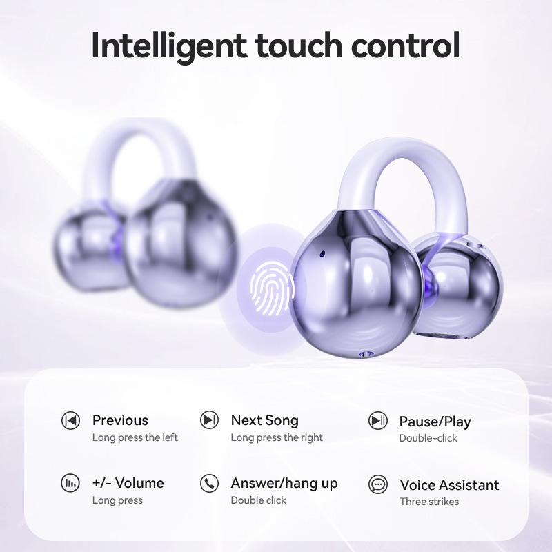 M91AI Bluetooth Bone Conduction Earbuds: Clip-on, High-Quality Sound, Smart Translation, Wireless.
