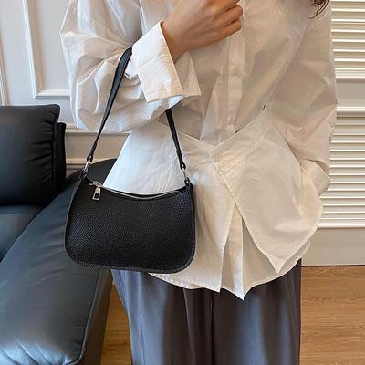 Women's Fashion Textured Crossbody Bag with Lychee Pattern - Stylish High-Value Shoulder Handbag