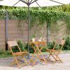 VidaXL 3-piece Bistro Set Taupe Fabric and Solid Wood, Garden Bistro Set, Balcony Set, Set of 3281750