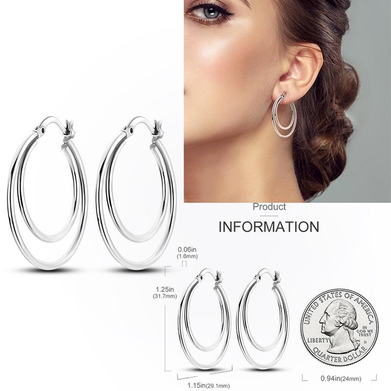 925 Silver Hoop Earring Moon Sun Earring Pendent Zircon Heart Shape Star Eardrop For Women Girl Making Jewelry
