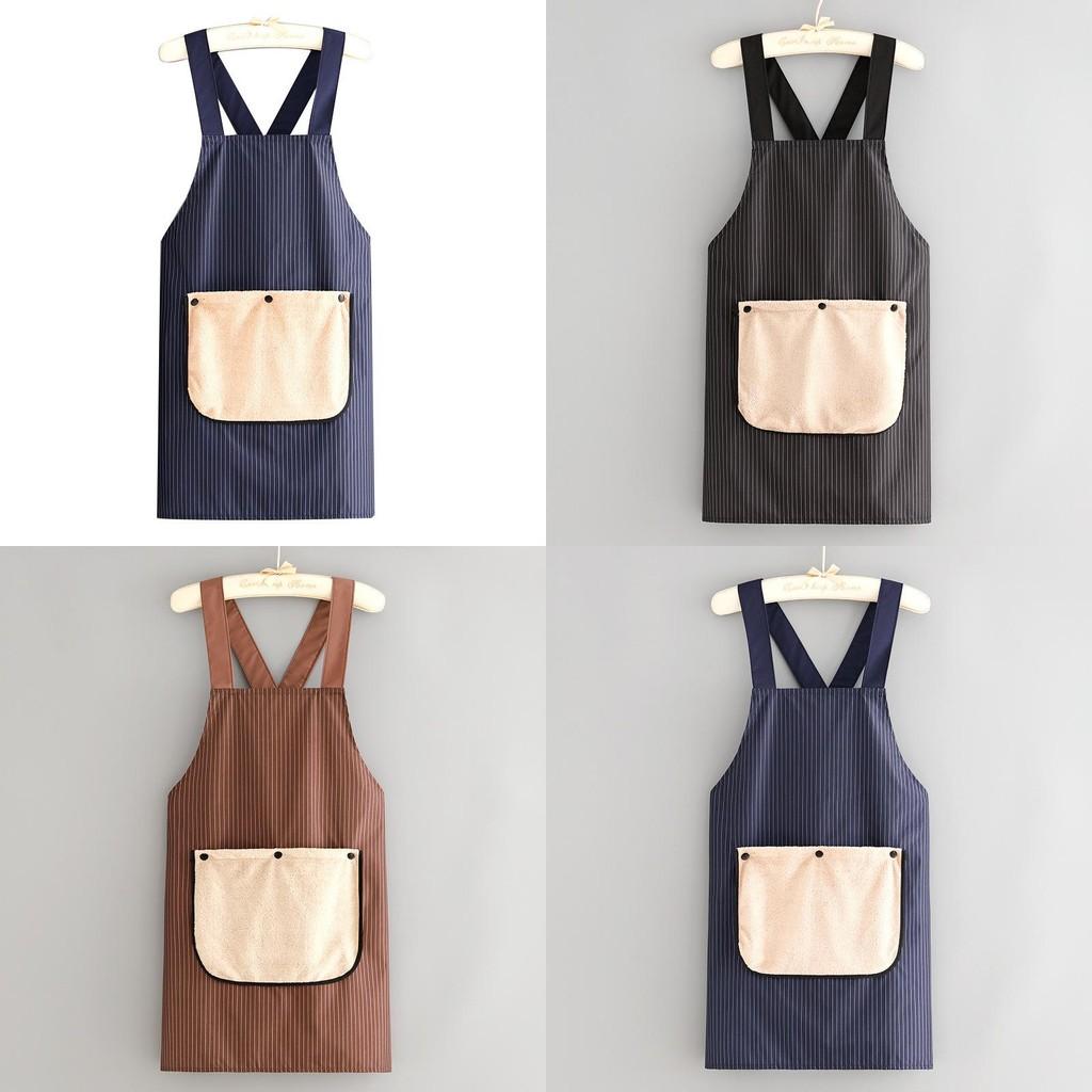 Waterresistant Sleeveless Apron With Cross Back Straps And Removable Towel Pocket For Chefs And Cooks