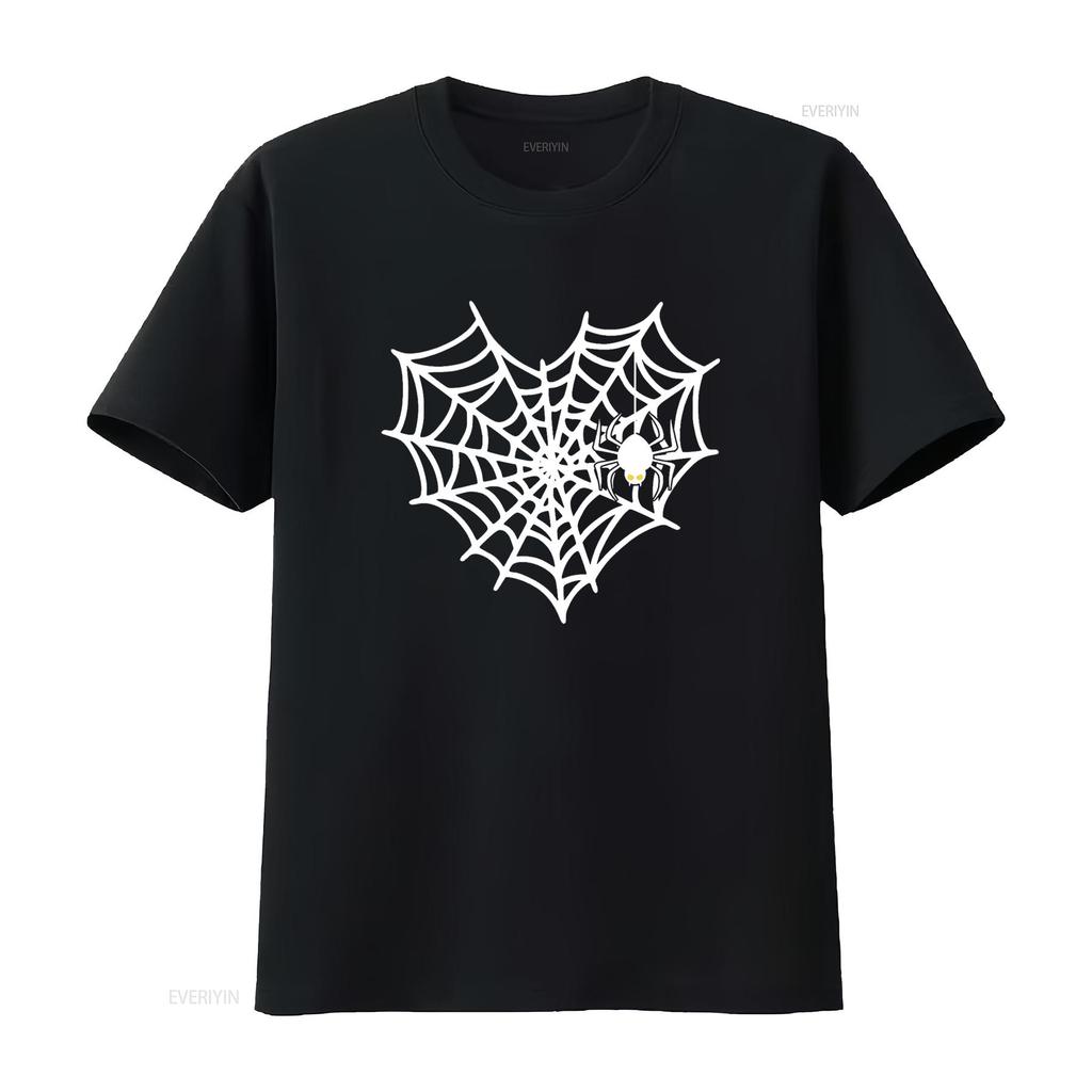 Halloween Spinnennetz Kostüm Süßes Herz T-Shirt vintage Gewaschen Atmungsaktiv Unisex Grafik Bequem homme