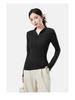 Autumn & Winter Women's Antibacterial Slimming V-neck Stand Collar Long Sleeve Thermal Top