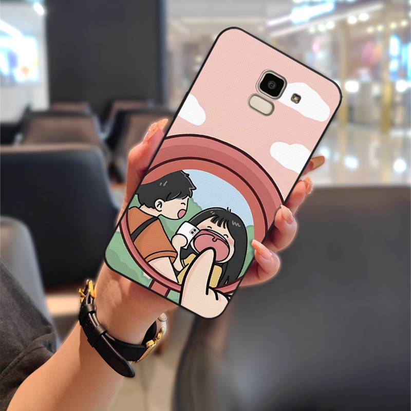 Shockproof Dirt-resistant Phone Case For Samsung Galaxy J6 2018/SM-J600F Durable Silicone Cartoon Anti-dust Soft case