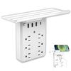Wall Extender With Shelf Night USB Ports, 2025 New Wall Extender With Shelf Night, 9-in-1 Extended With Surge Protector For Next To Bed,Off
