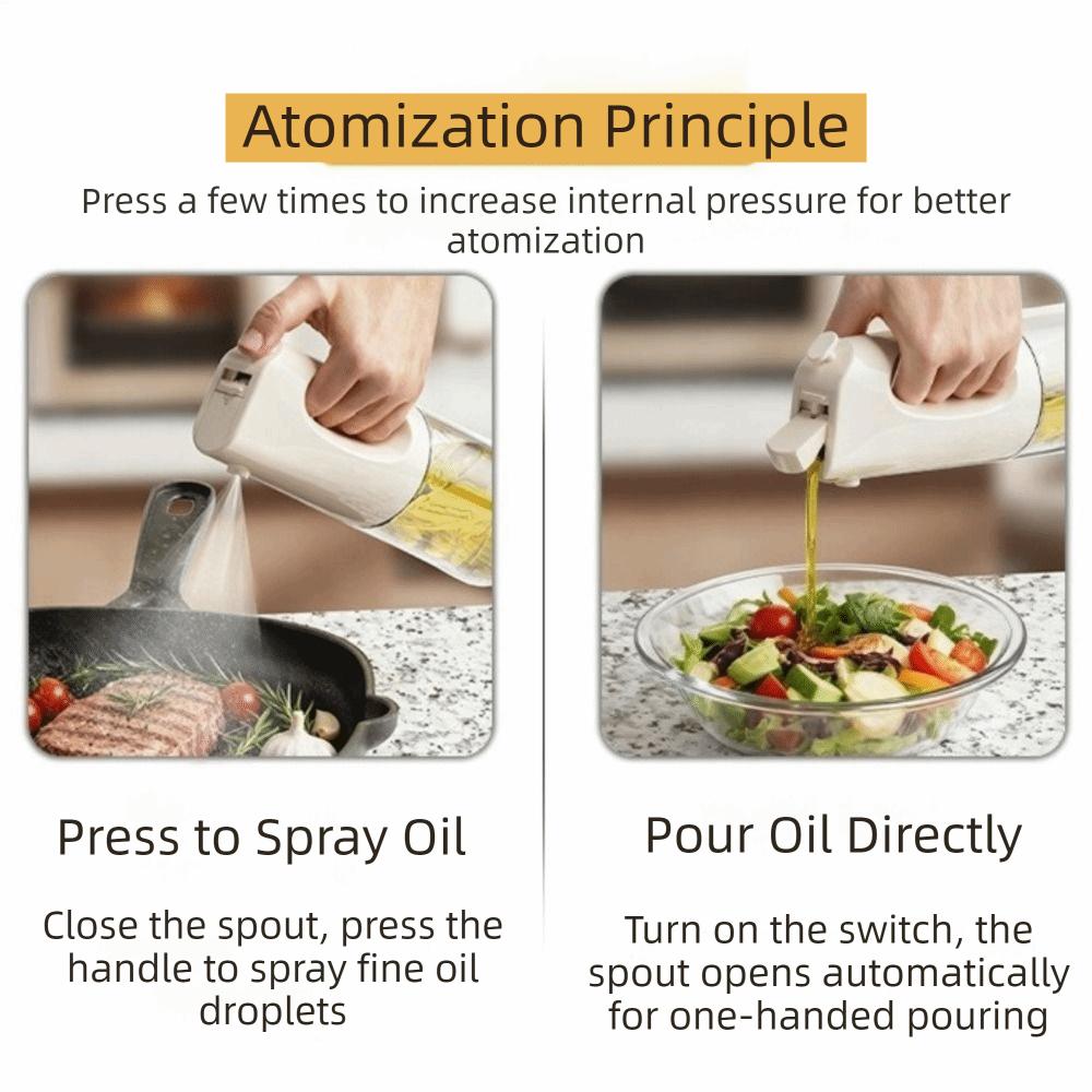 Glass Oil Dispenser 400 ML Cooking Spray Bottle Practical Olive Oil Storage Bottle Air Fryer
