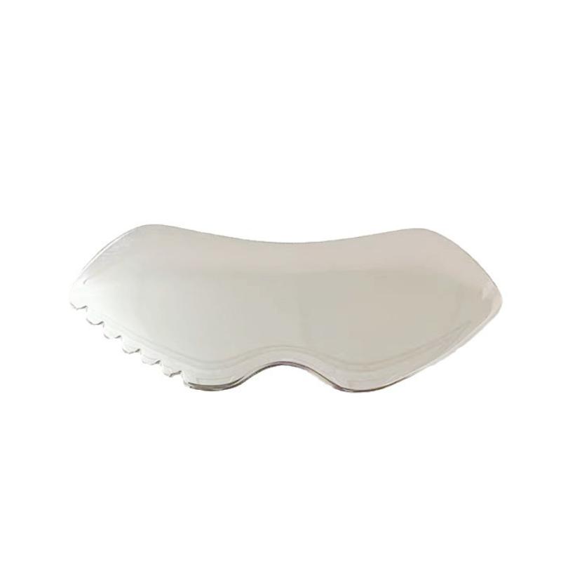 Stainless Steel Tools Gear Textured Facial Massage Scraper for Sarcoid Release and Contour Shape Design