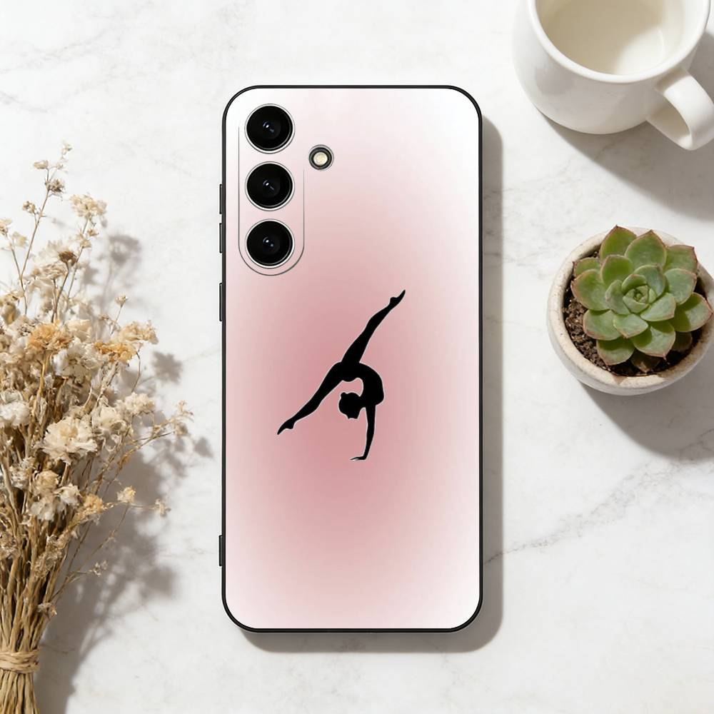 

Чехол для телефона GYM Girl Gymnastic для Samsung Galaxy A73,A72,A71,A70,A53,A52,A51, Мягкий силиконовый черный чехол Samsung a53 5g