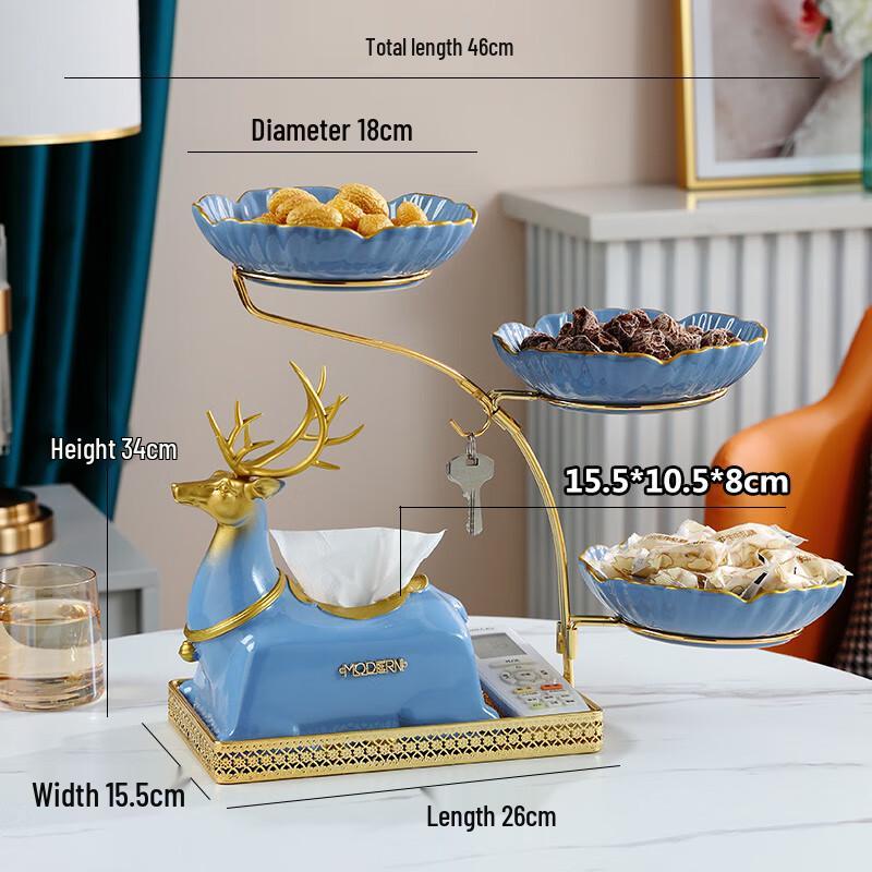 Elegant European Ceramic & Wrought Iron Fruit Plate