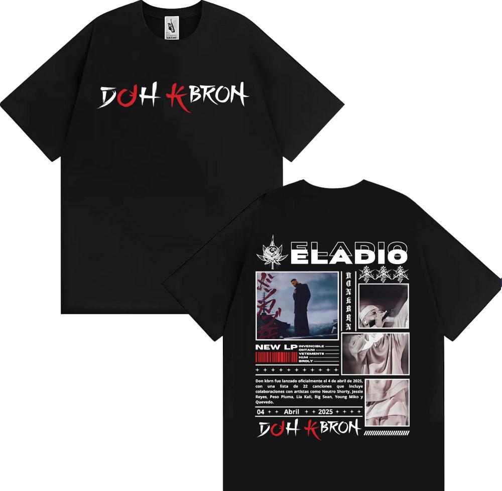 Rapper Eladio Carrion Don Kbrn 2025 Tour Tee Shirt Unisexs Unisex Harajuku Y2k Oversized TShirt Cotton Casual Short Sleeve T Shirt