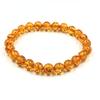 Baltic Amber Gemstone 8mm Beads Stretch Bracelet 7.5" Round Stone Bracelet Gift For Her RBB-11