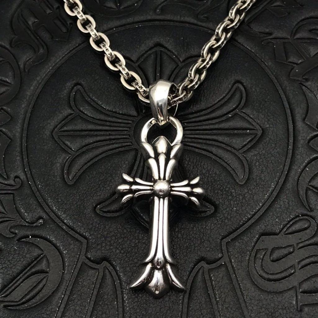 Chrome Hearts Silber Punk Kugel Anhänger Buchstaben Kette Halskette