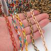 0.5m Stainless Steel Drip Oil Chain: Large Diameter, Colorful, Handmade Chain for DIY Bracelets & Necklaces