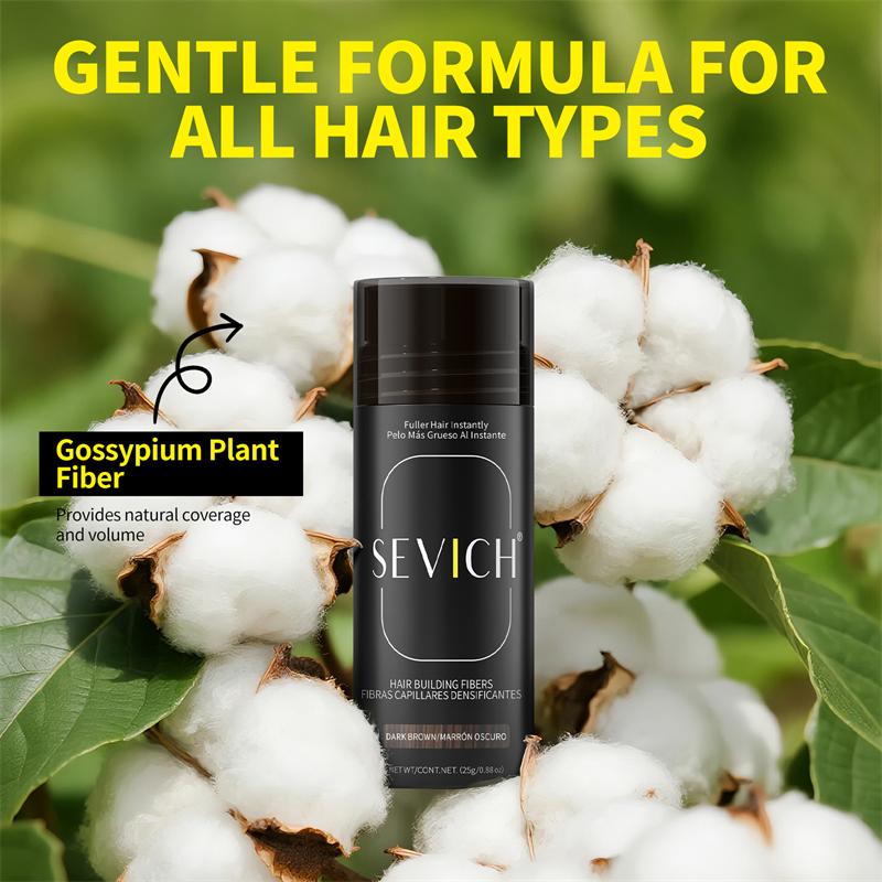 SEVICH Hair Fibers Powder 25g Natural Keratin Hair Building Fiber Instantly Thickens & Volumizes For Men Women Hair Concealer Powder
