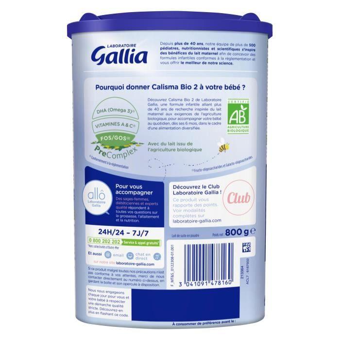 Gallia Calisma Bio 2ème Age 800g