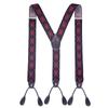 Stylish Classical Suspenders Adjustable Suspenders Elastic Chain Button End Dark Elastic Belt for Wedding Business Wear