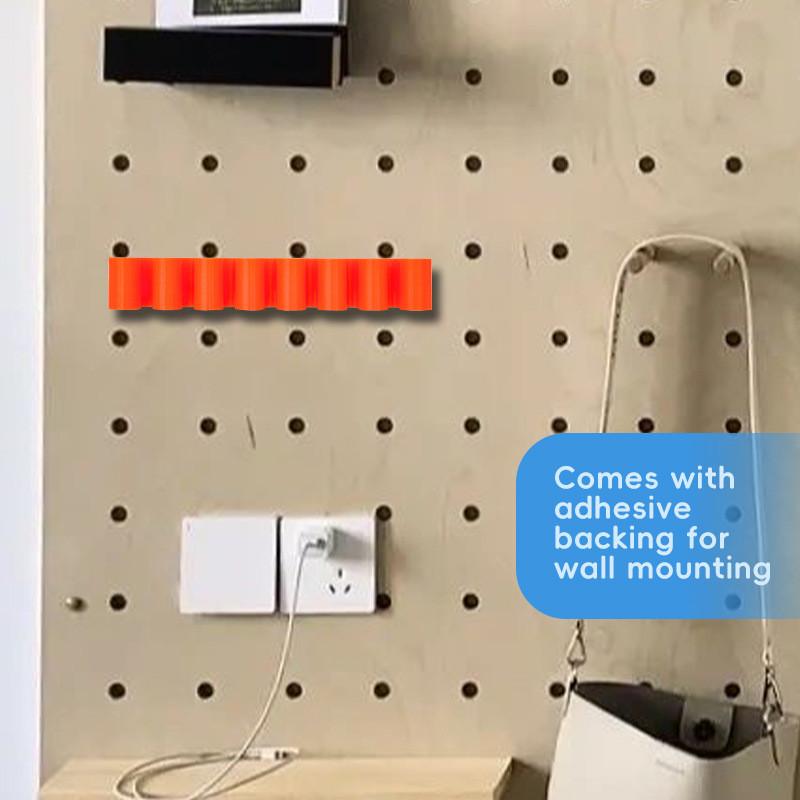 Non Wall Desktop Perforated Adhesive Data Cable Storage Bracket Home For