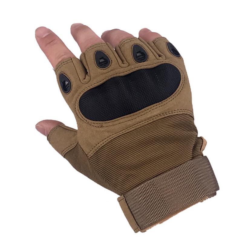 Lishi Tactical Carbon Fiber Half-Finger Gloves XL