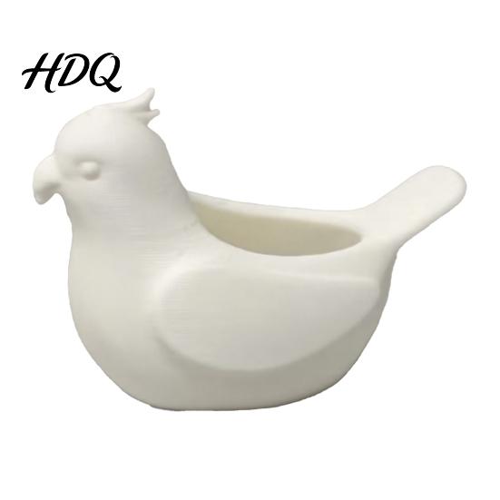 Modern Minimalist Planter Bird Shape Flowerpot Handheld Size Durable PLA Flower Pot Healing Style Home Decor 3D Printed Creative Planter for Office