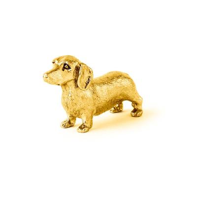 Dachshund 22ct Gold Made In Art Dog Collectible (Smooth) Plated, England, Figurine,