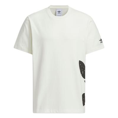 adidas T-shirt a maniche corte morbida e confortevole con stampa logo Street 2 Uomo Top Han-Jade-White JD3246