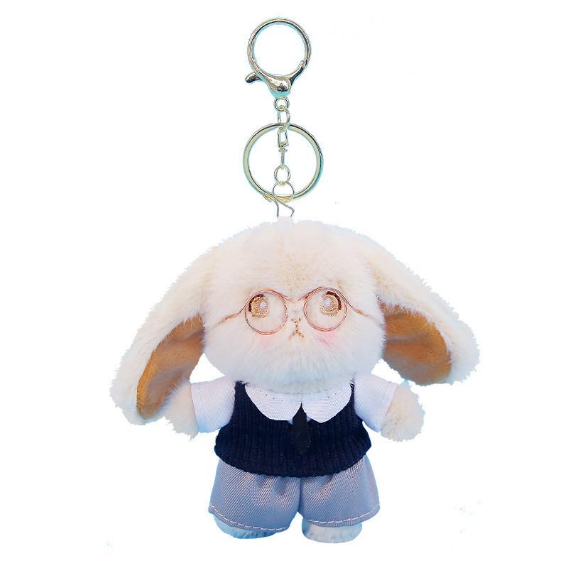 Plush Toy Study Bunny Cute Stuffed Animal For Girls Gift And Bag Charm