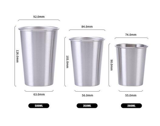 

3 шт. Нержавеющая сталь походная кружка удобная для холодных напитков удобная кружка для улицы простая однослойная кромка открытая